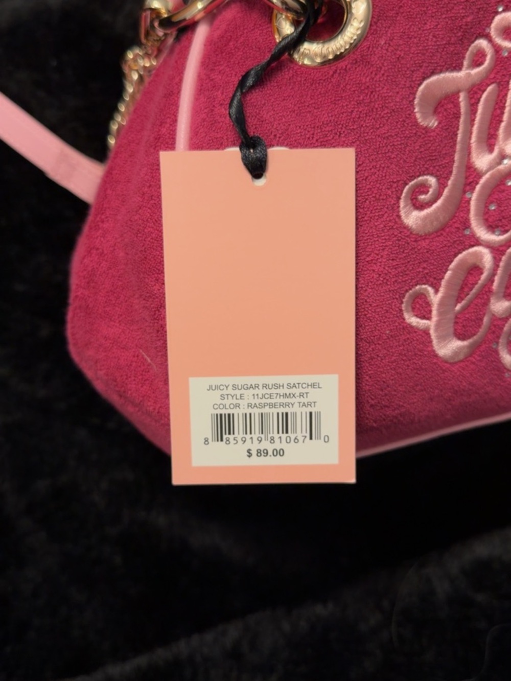 Juicy Couture Raspberry Tart Sugar Rush Satchel - Picture 3 of 3